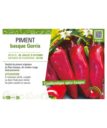 PIMENT BASQUE GORRIA (TYPE ESPELETTE)