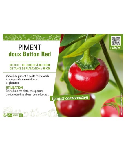 PIMENT DOUX BUTTON RED
