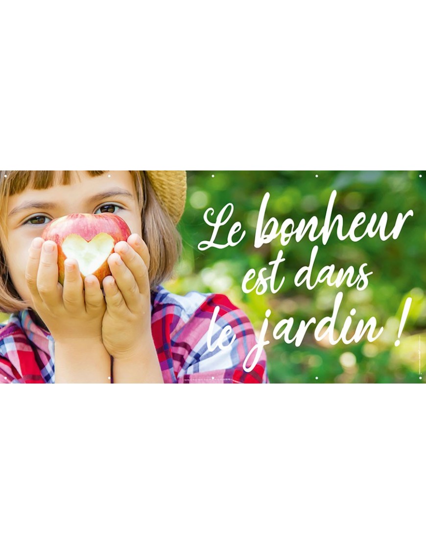 Banderole 038 - bonheur est dans le jardin