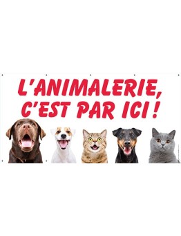 Banderole 045 - l'animalerie c'est par ici