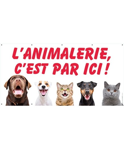 Banderole 045 - l'animalerie c'est par ici