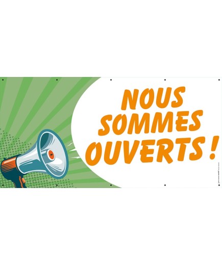 Banderole 055 - Nous sommes ouverts