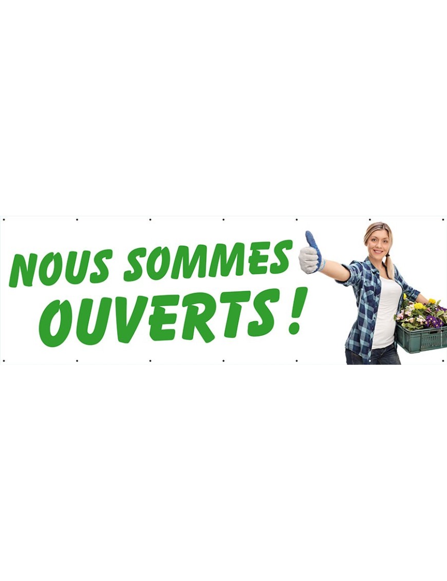 Banderole 056 - Nous sommes ouverts
