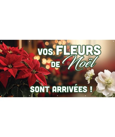 Banderole 184 - fleurs de noël