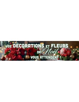 Banderole 185 - fleurs et décorations de noël